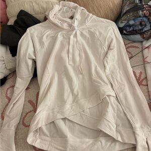 Athleta Cream Hooded Top